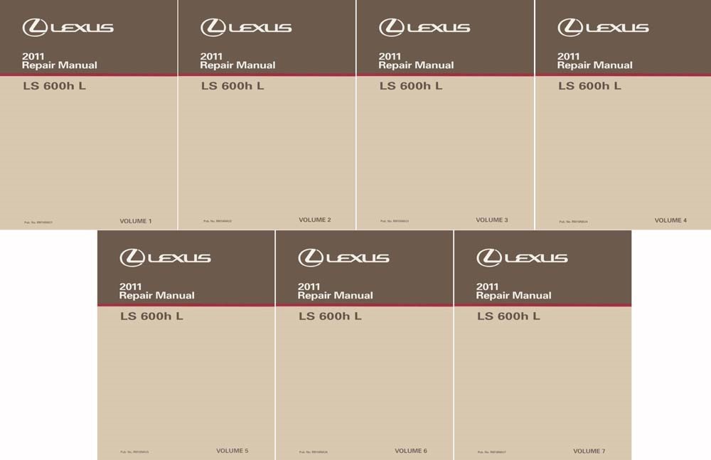 2011 Lexus LS 600h L Shop Service Repair Manual Complete Set