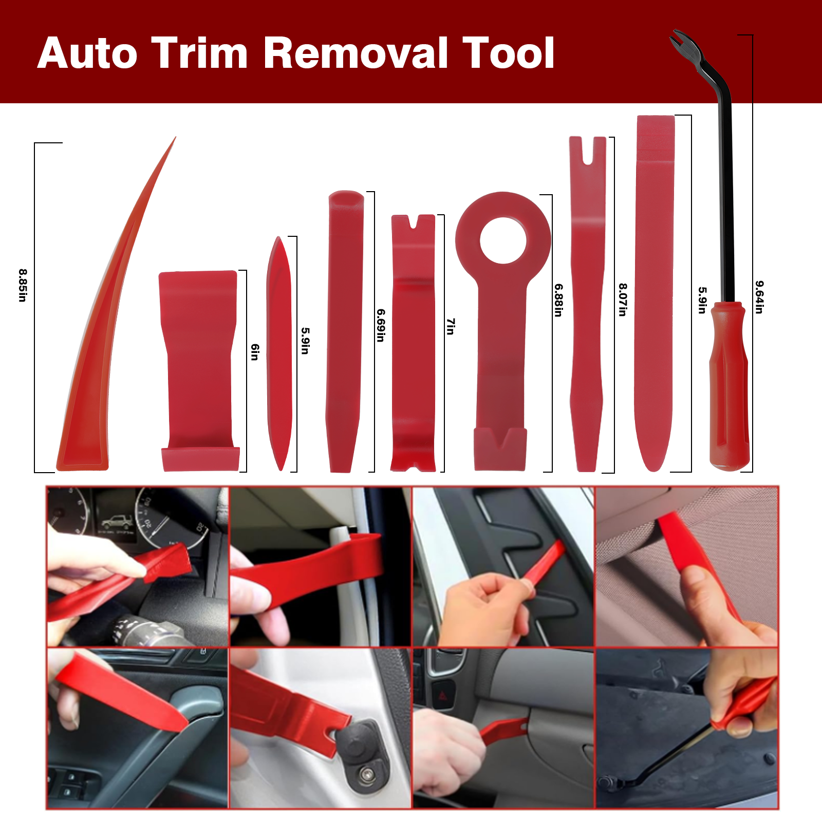 23Pcs Car Repair Tool Kits Portable Automotive Tool Stainless Steel Set US STOCK - Image 4