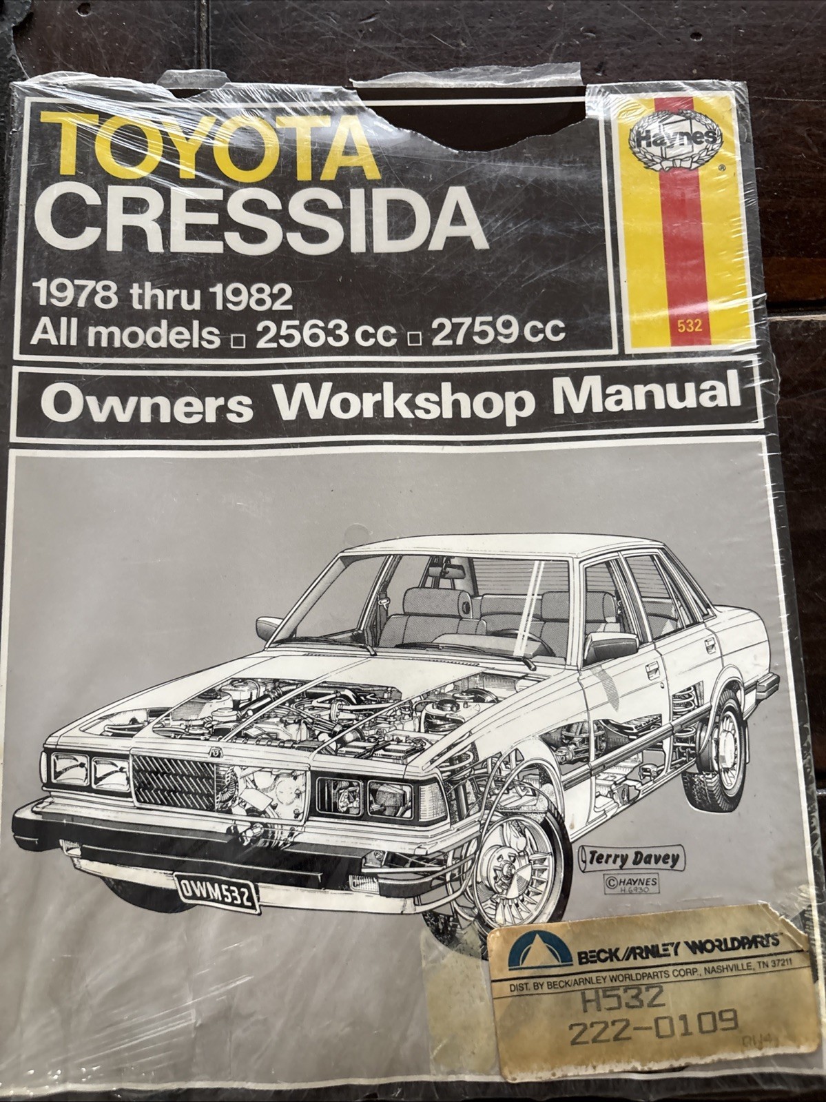 Haynes Toyota Cressida Repair Manual 1978-1982 owners workshop service guide 532