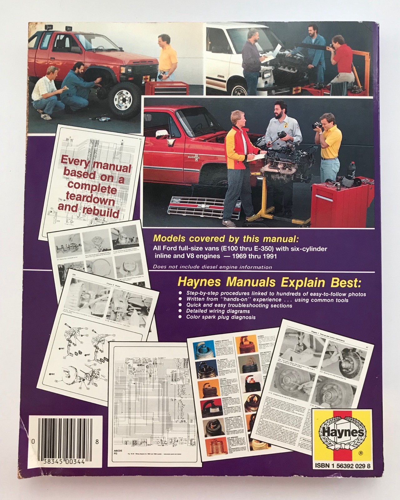 Haynes Ford Vans 1969 1991 Automotive Workshop Repair Manual E-100 E-350 - Image 2
