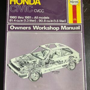 Honda Civic CVCC 1980 1981 Haynes Owners Workshop Manual Automotive Repair Shop