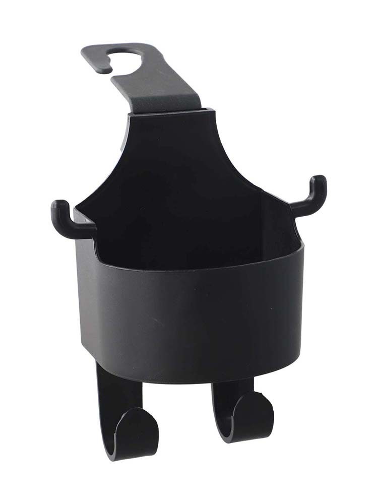 Robust Vehicle Headrest Hook Storage with Convenient Built in Cup Holder