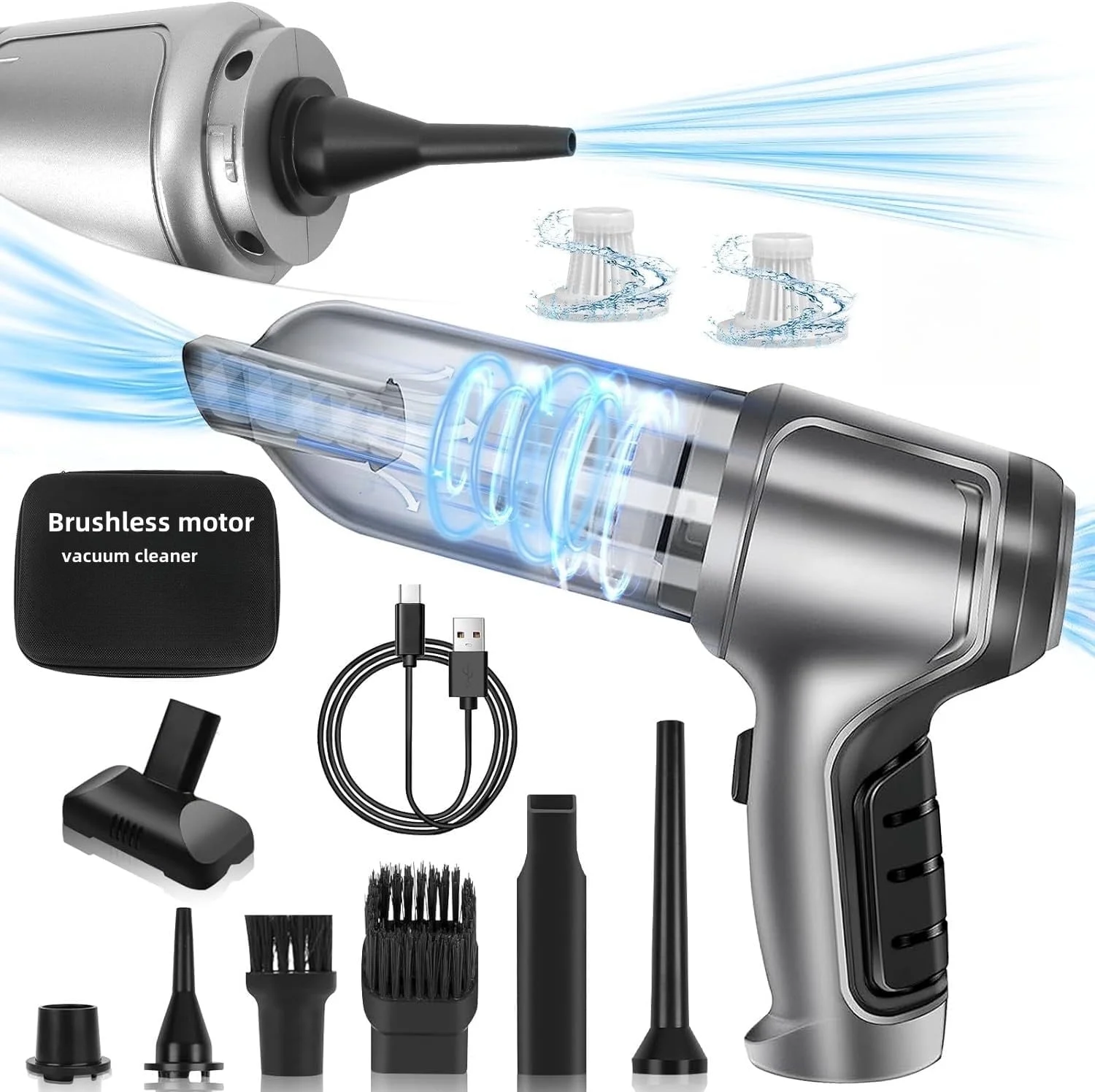 Wireless Handheld Car Vacuum Cleaner,Mini Car Vacuum Cleaner,15000Pa High Power