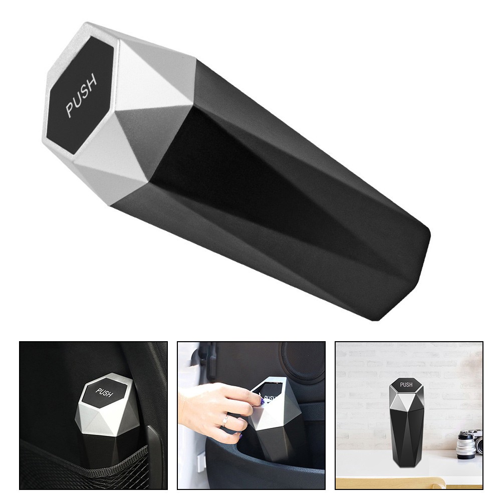 2 Pcs Garbage Cup Holder Vehicle-mounted Rubbish Bin Waste Basket