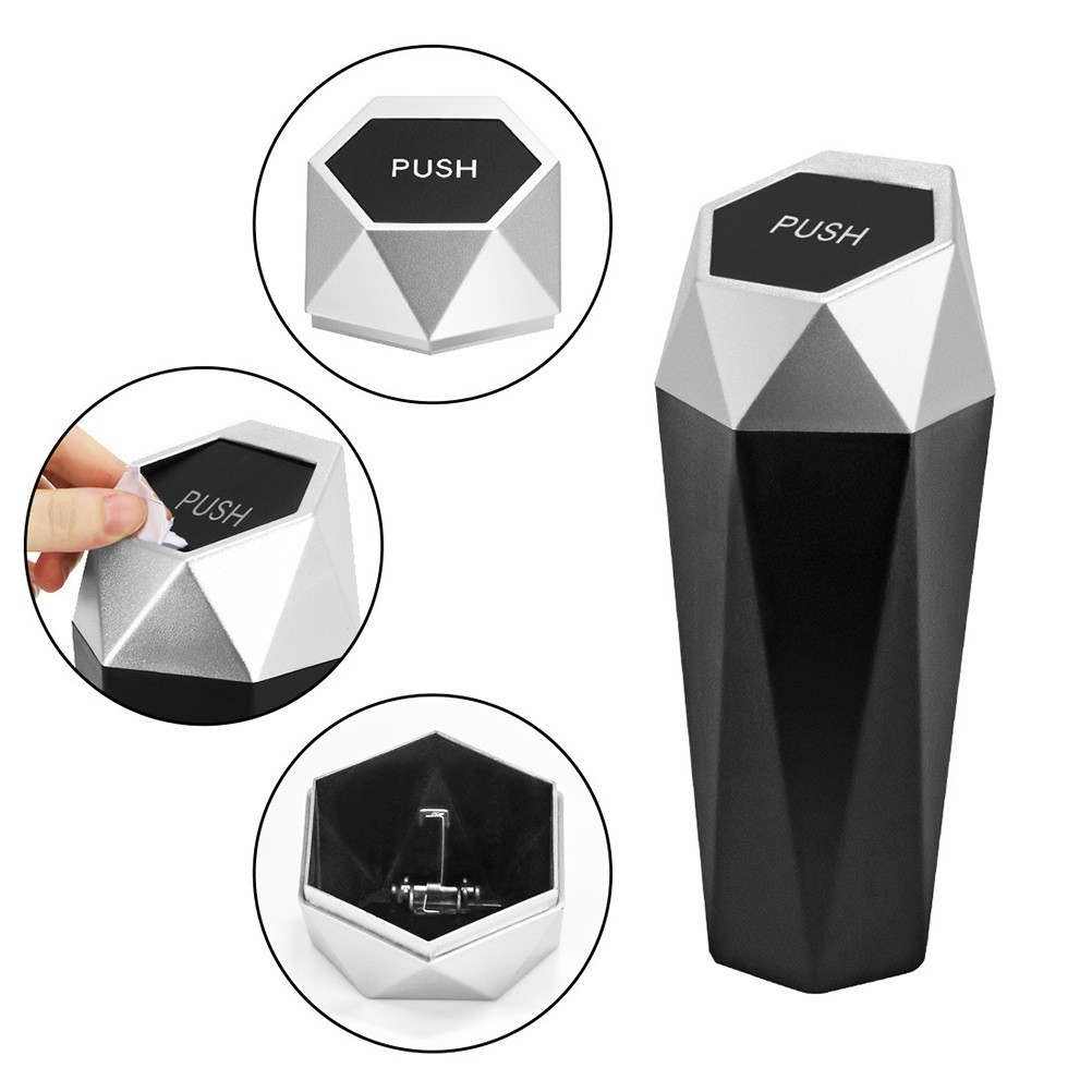 2 Pcs Garbage Cup Holder Vehicle-mounted Rubbish Bin Waste Basket - Image 5