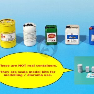 Eureka XXL 1/35 Plastic Chemical Storage Containers #2 (5 pcs) [MODEL KIT] E-067