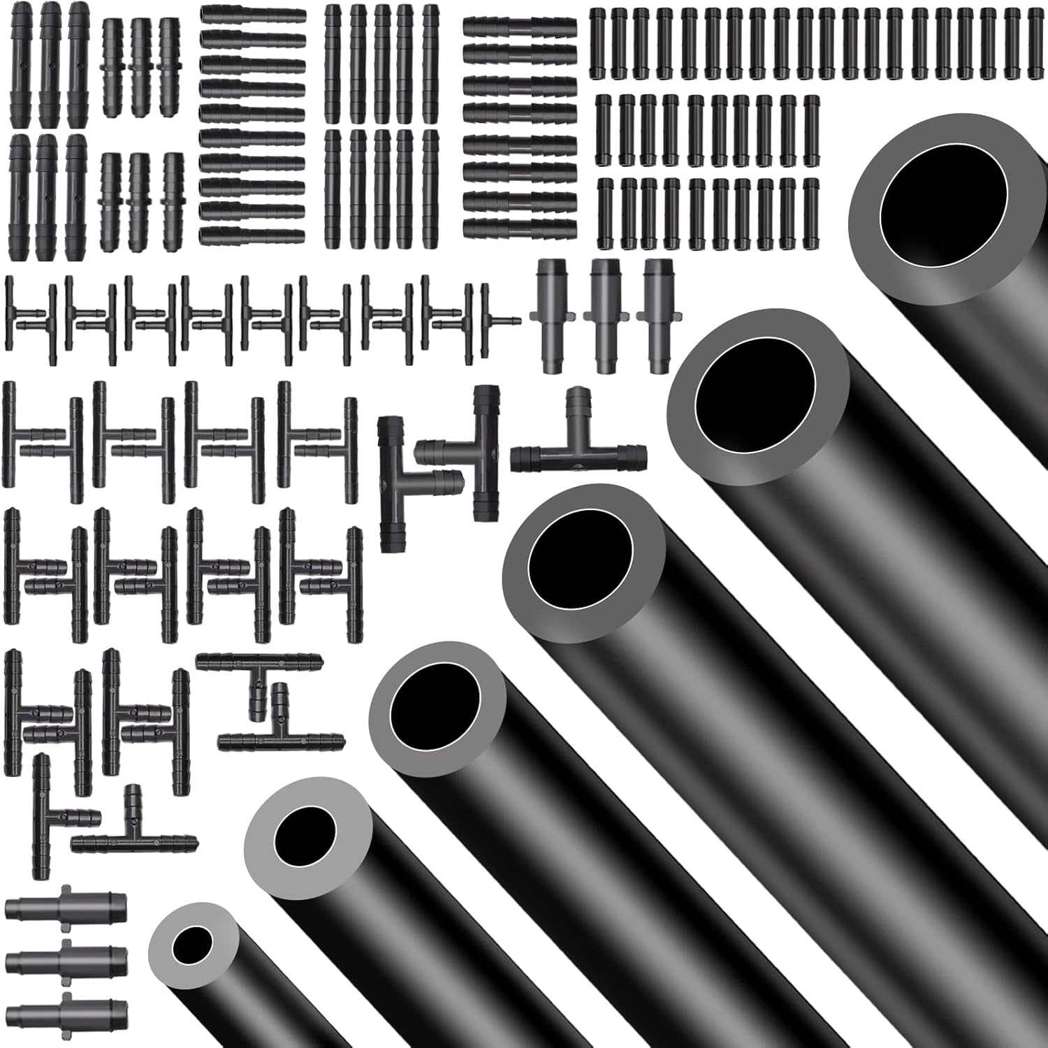Vacuum Line Kit, 6Pcs 6.6Ft Vacuum Hose Automotive with 128Pcs Vacuum Line Conne
