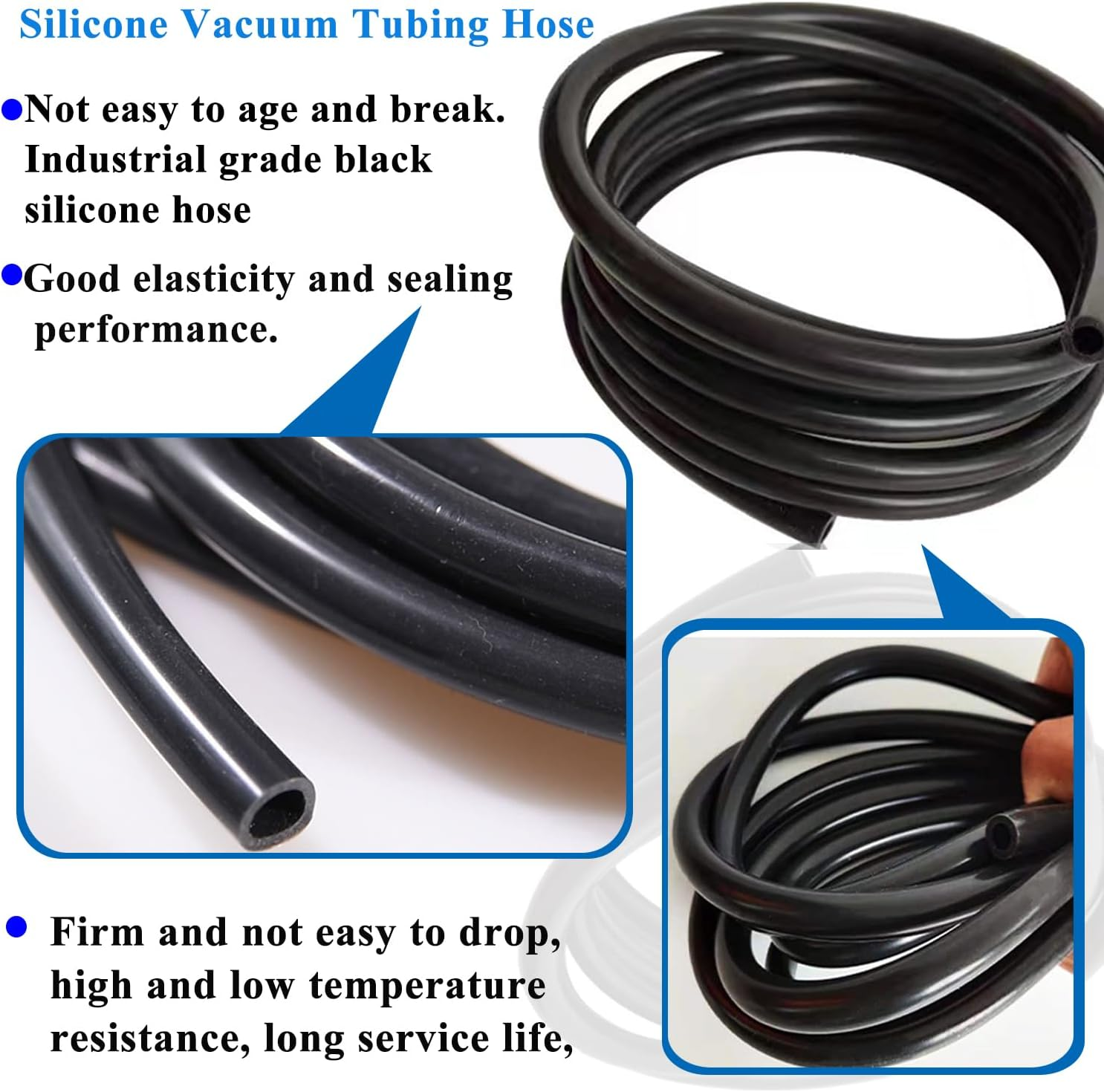 Vacuum Line Kit, 6Pcs 6.6Ft Vacuum Hose Automotive with 128Pcs Vacuum Line Conne - Image 4