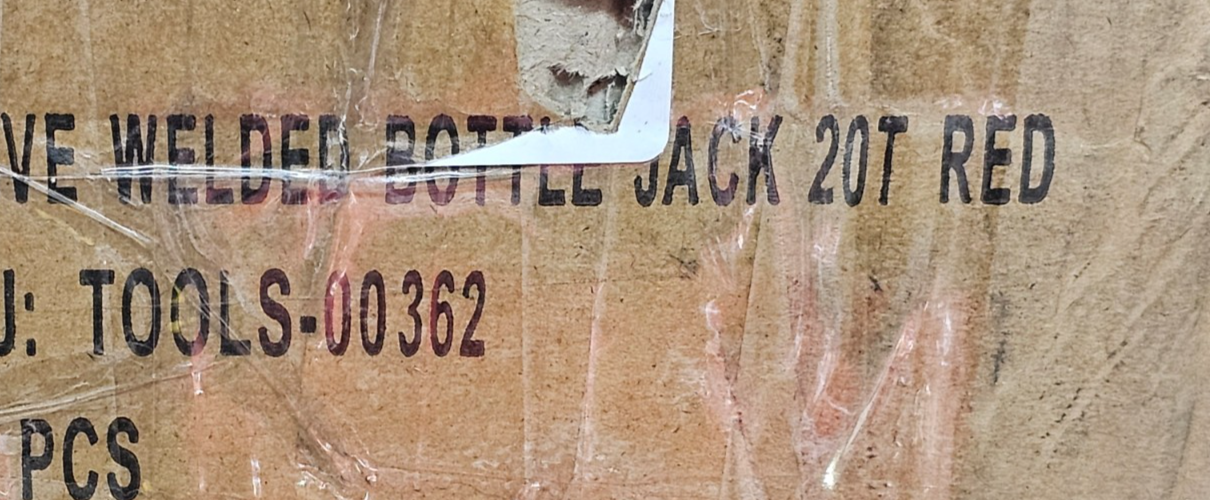 DNA TOOLS-00362 Red 20 Tons Steel Automotive Hydraulic Welded Bottle Jack - Image 3