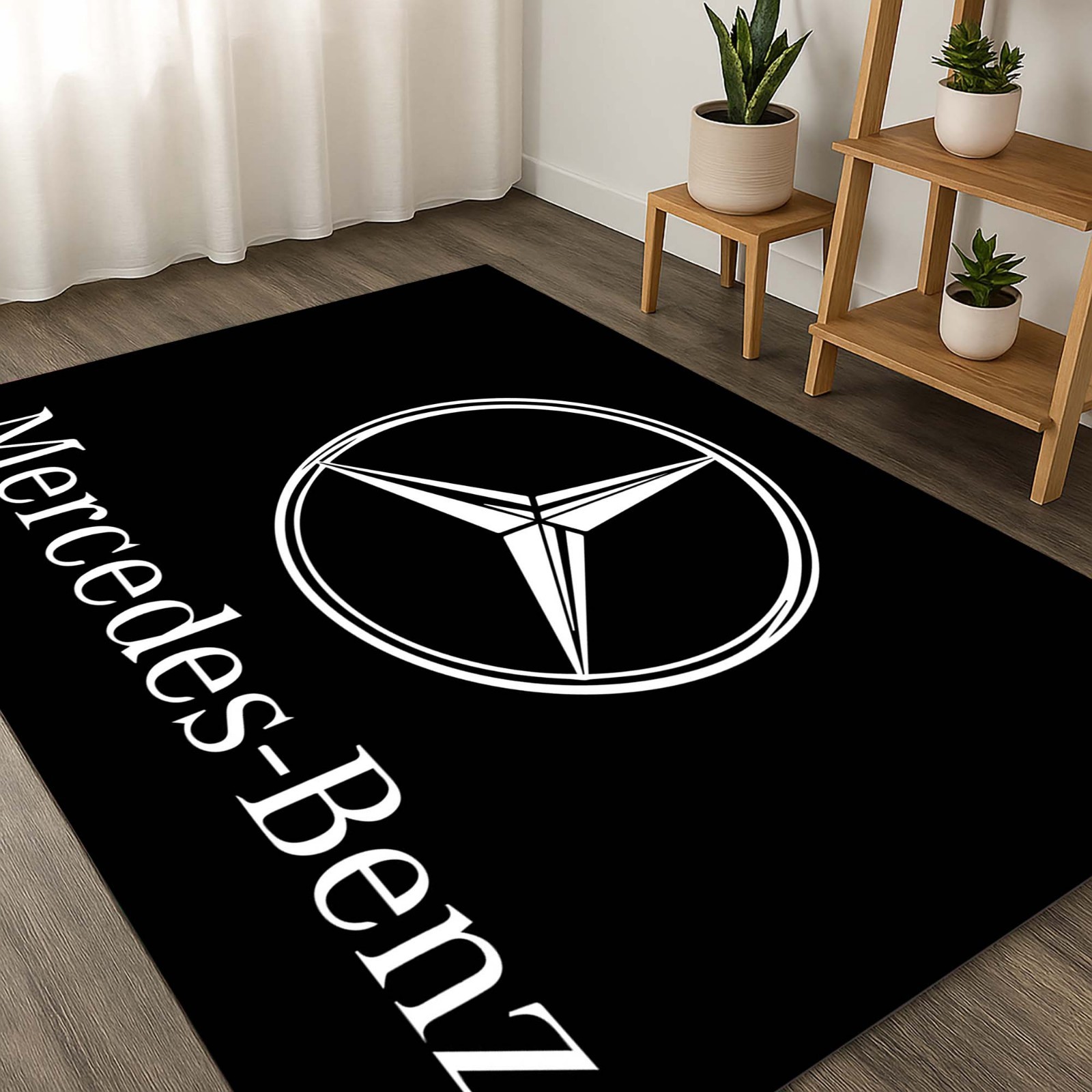 Mercedes-Benz Rug, Luxury Car Logo, Modern Design, Stylish Floor Mat, Automotive - Image 3