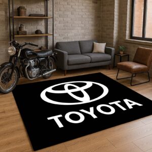 Toyota Rug, Car Logo, Automotive Decor, Stylish Floor Mat, Modern Quality Rug