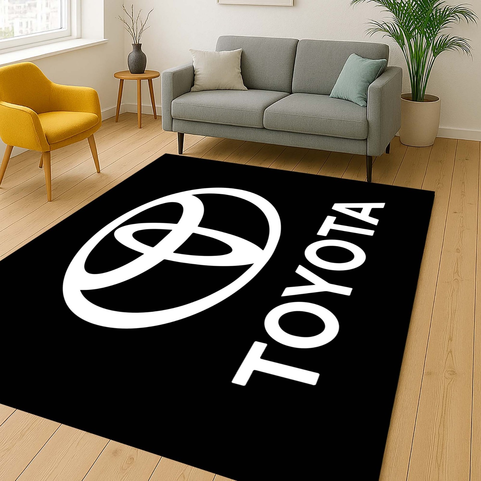 Toyota Rug, Car Logo, Automotive Decor, Stylish Floor Mat, Modern Quality Rug - Image 4