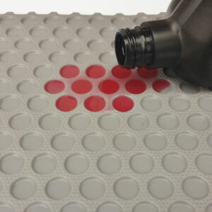 Garage Floor Mat - Rubber Parking/Fluid Drip/Spill Mat 3/16" w/ catch wells Gray