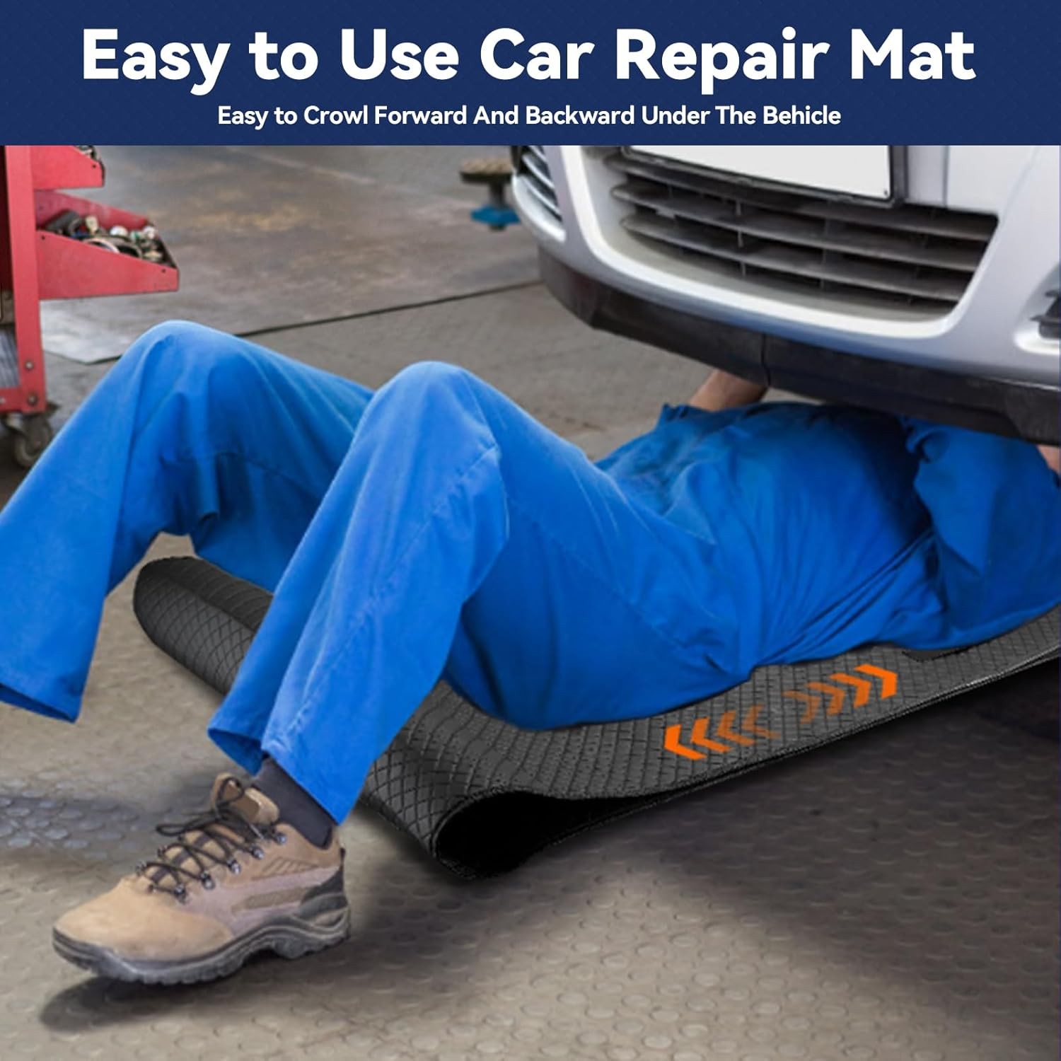 Heavy-Duty Crawler Rolling Mat,60x28 Inch Under Car Repair Mat, Automotive... - Image 4