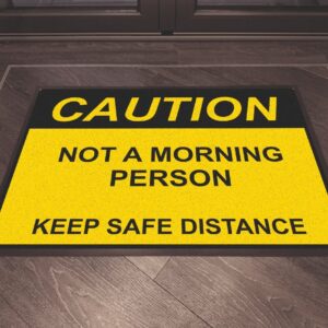 Not a Morning Person Floor Mat Garage Man Cave Automotive Car Enthusiast Funny