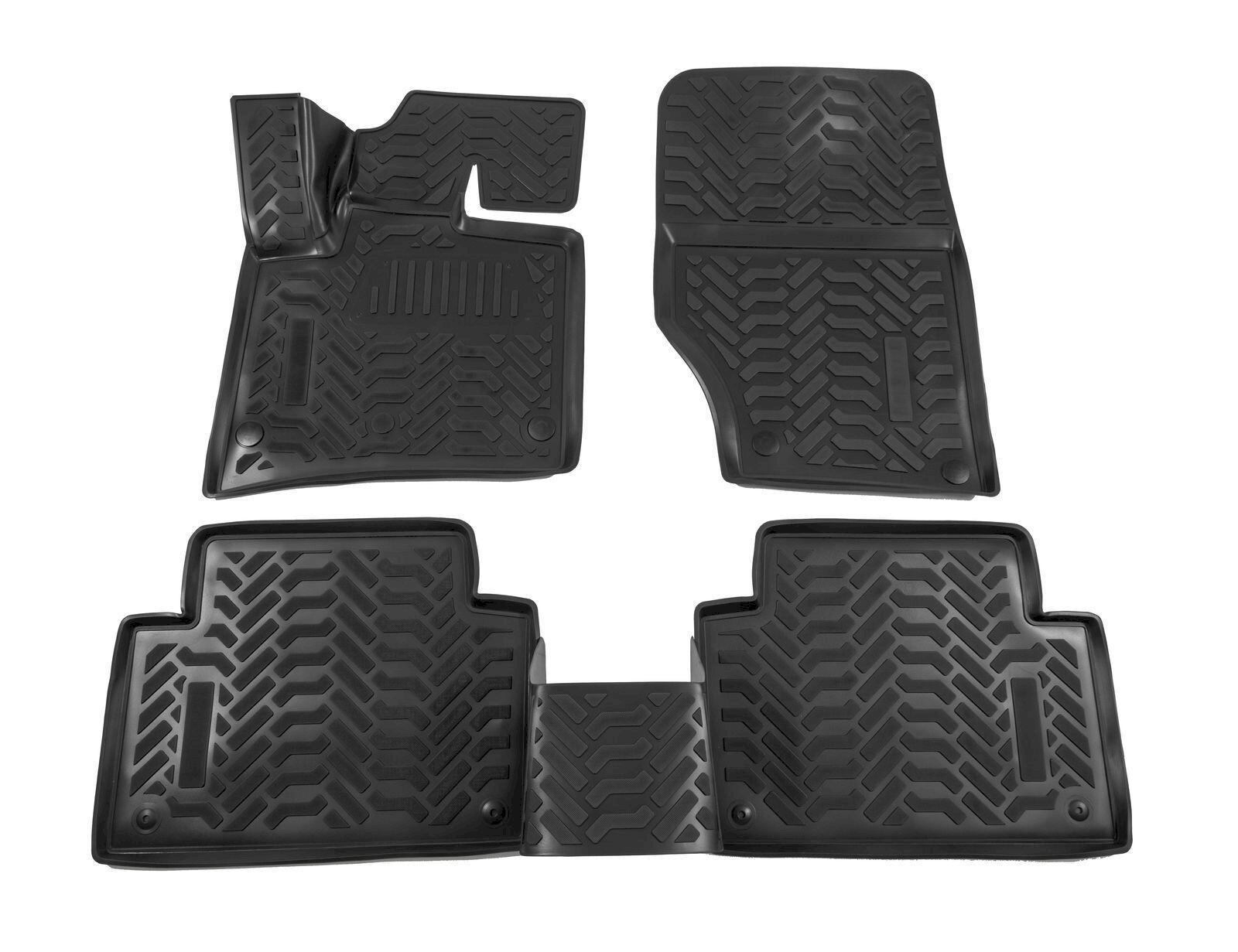 Floor Liners Mats Fits Audi Q7 2007-2014 4-Pcs Custom 4-Pcs Rubber Heavy Duty - Image 2