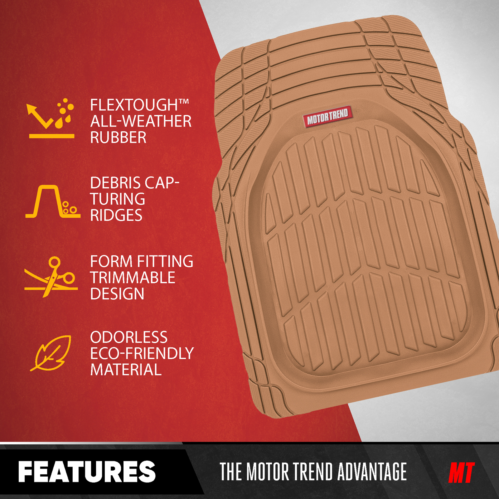 Automotive Car Floor Mats with Cargo Trunk Liner Rubber All Weather Protection - Image 4