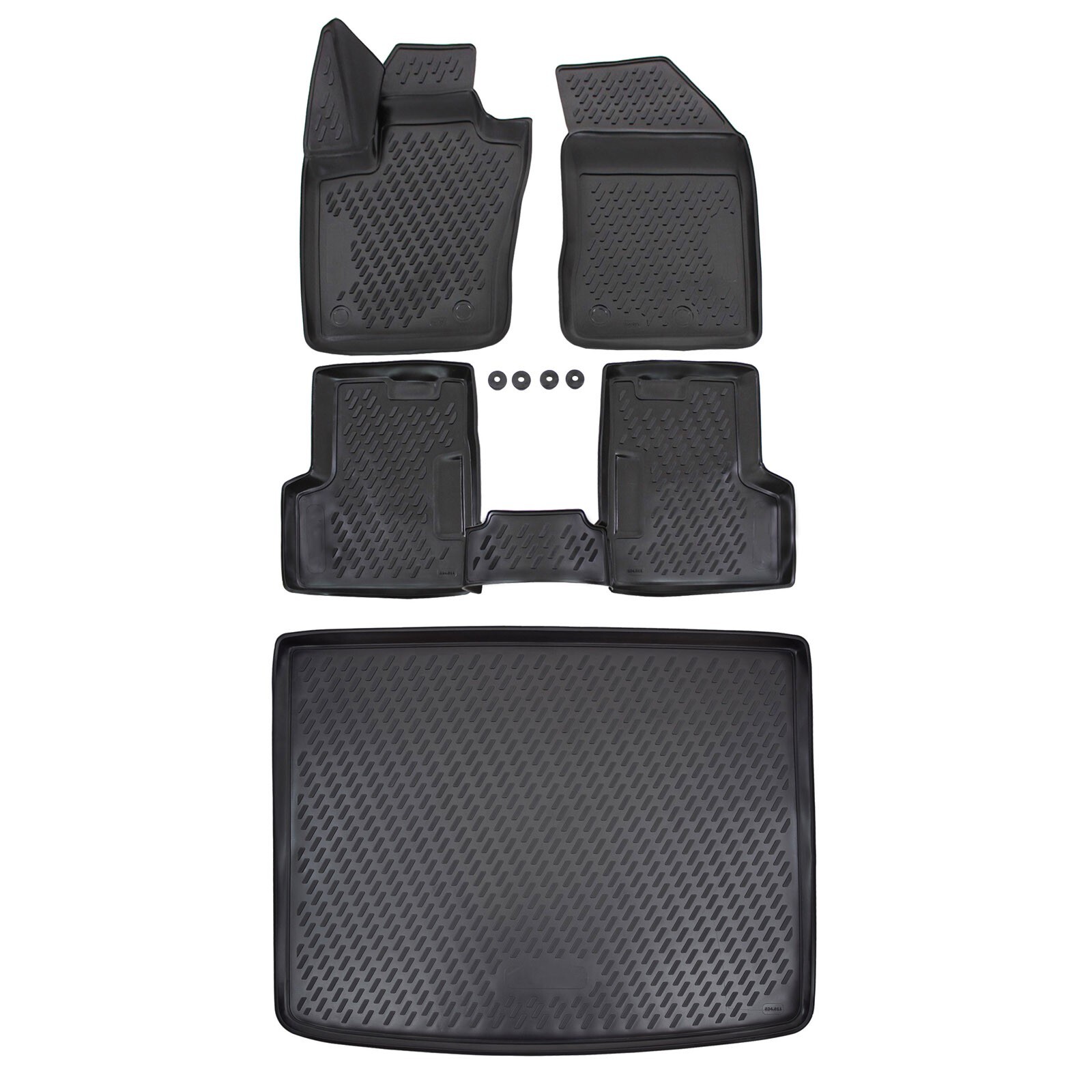 Floor Liner Mats + Cargo Liner For Fiat 500X 2016-2023 Full Set Custom