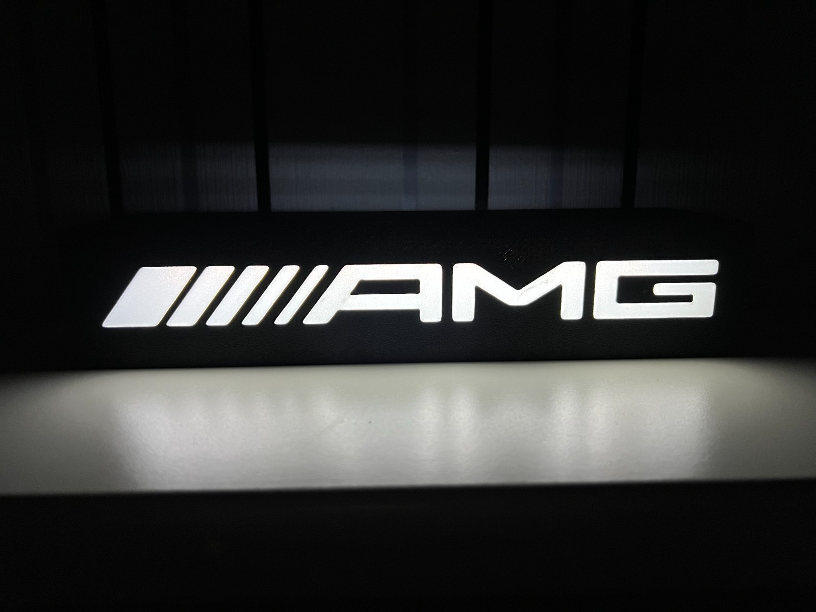 Mercedes AMG White LED Light Box Sign Lightbox Garage Tool Wall Decor USB - Image 2