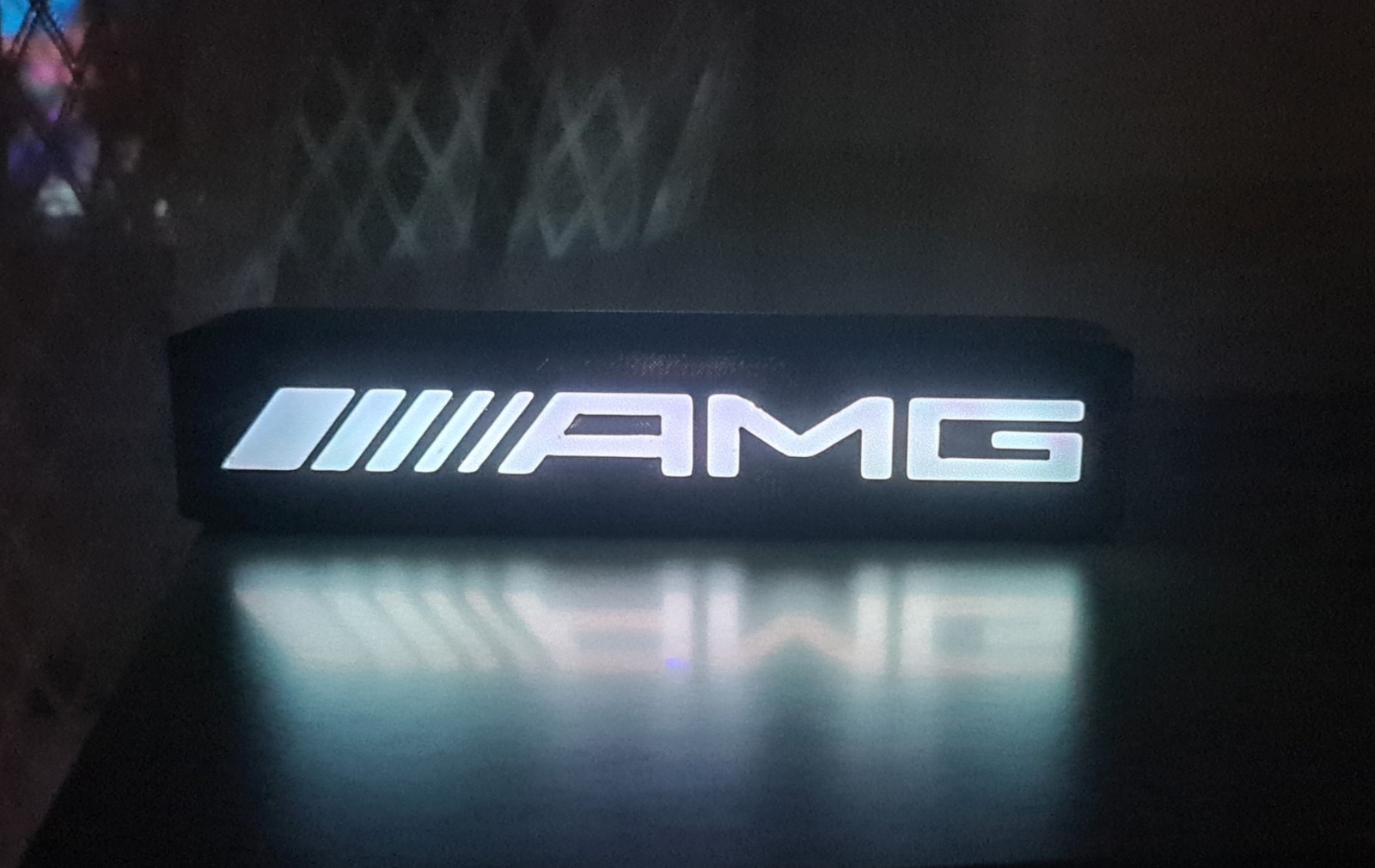 Mercedes AMG White LED Light Box Sign Lightbox Garage Tool Wall Decor USB - Image 3