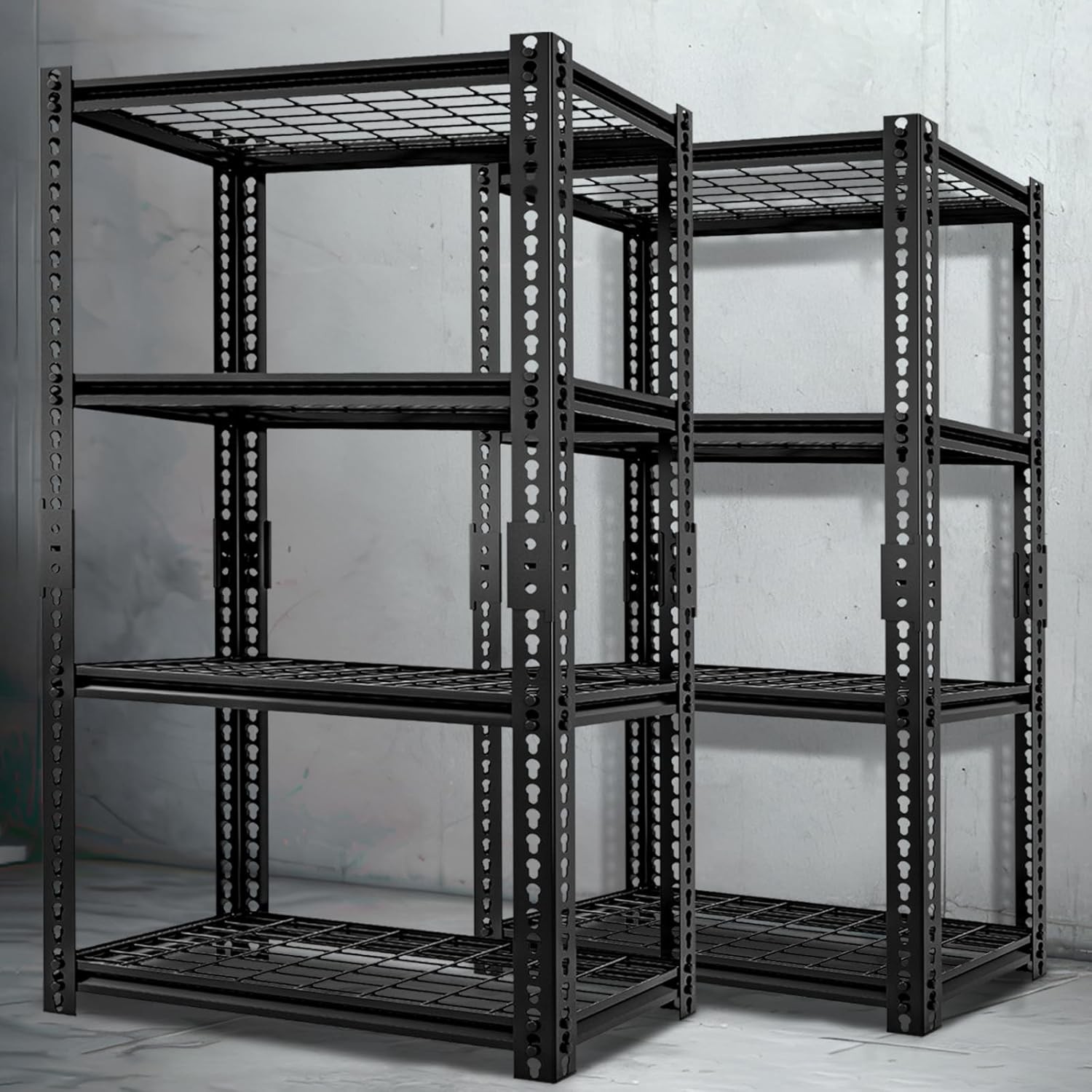 NAIZEA Storage Shelves 4 Tier Shelf Organizer, Heavy Duty Garage Shelving Unit - Image 2