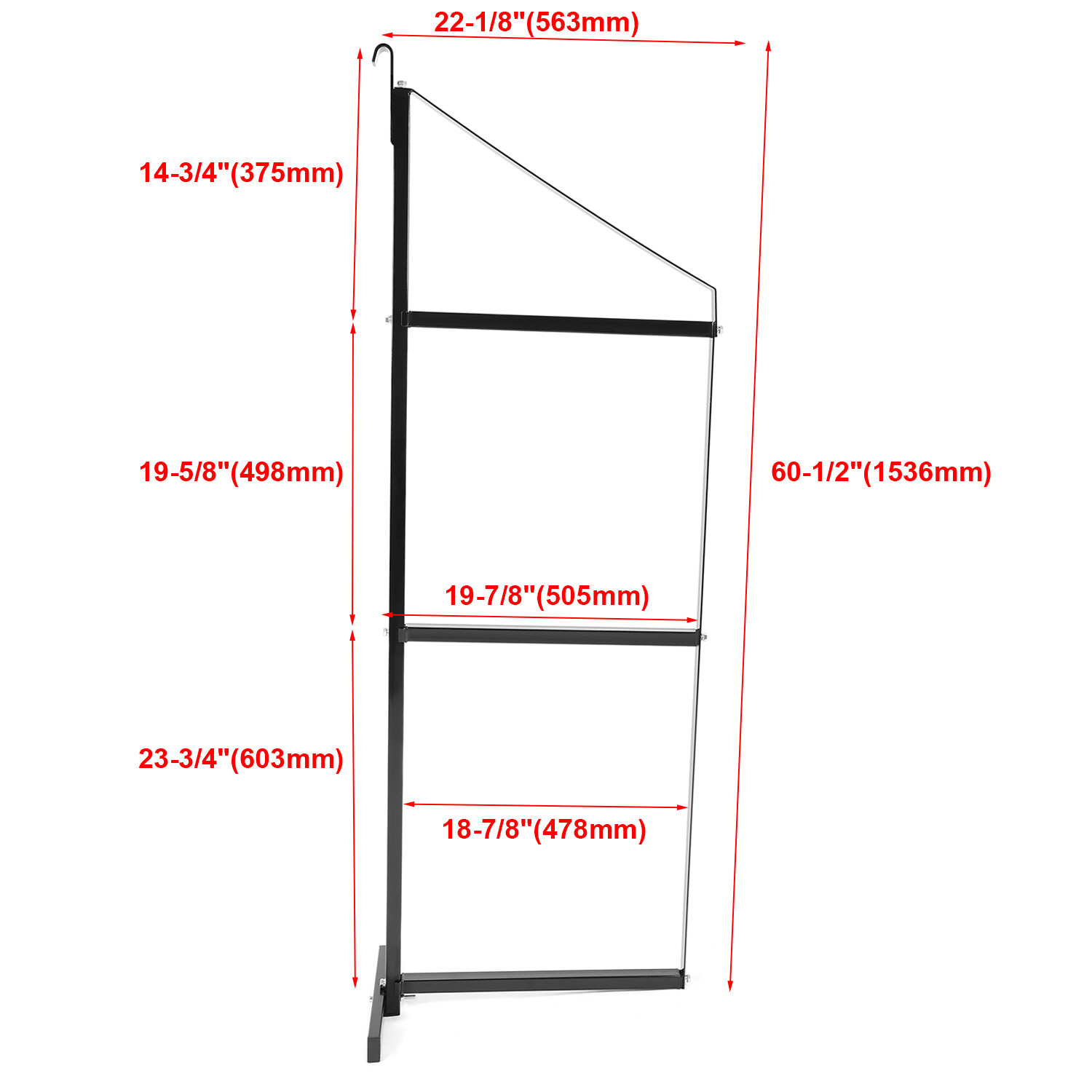 4 Pack Black Cargo Shipping Container Shelving Shelf Brackets Universal Fitment - Image 2