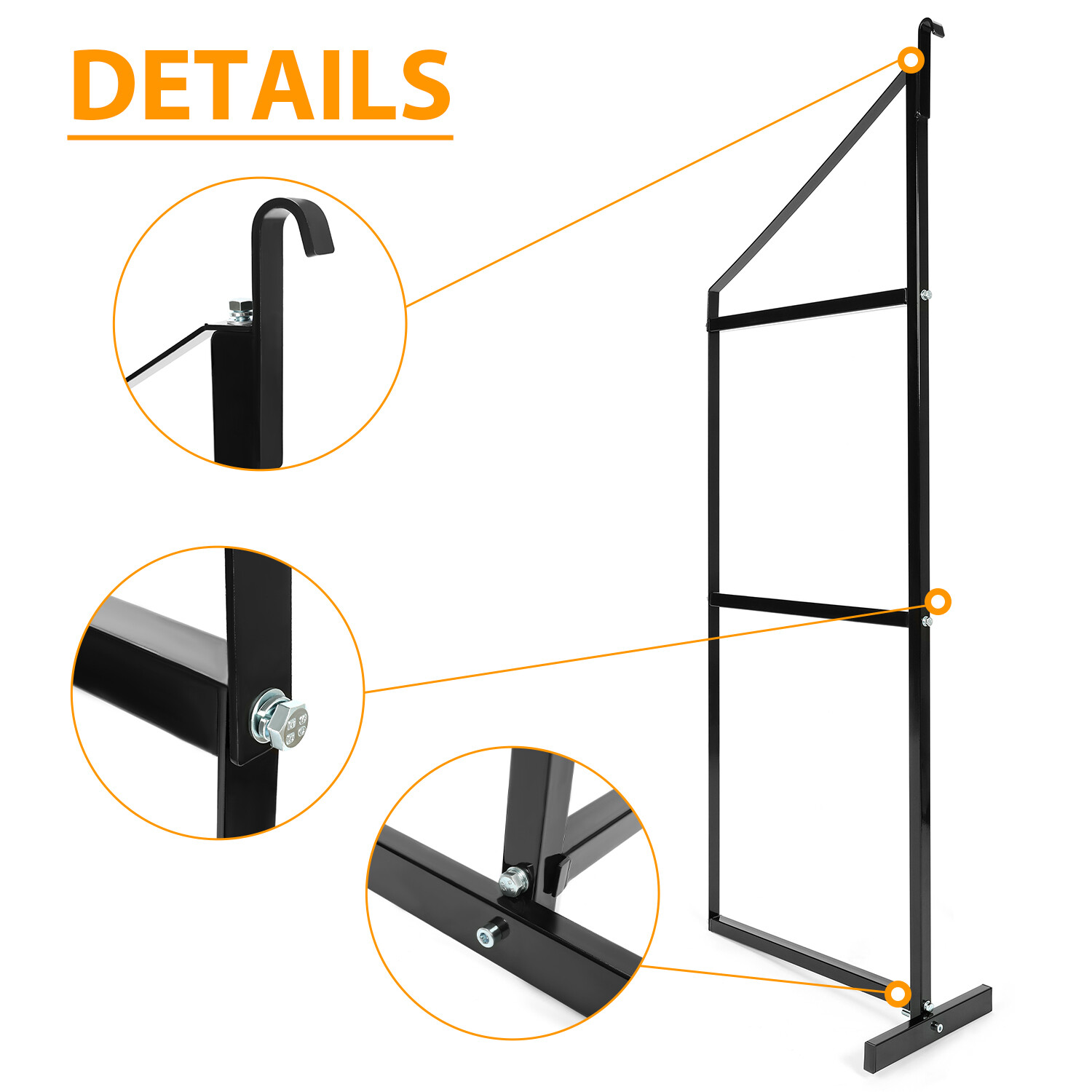 4 Pack Black Cargo Shipping Container Shelving Shelf Brackets Universal Fitment - Image 5