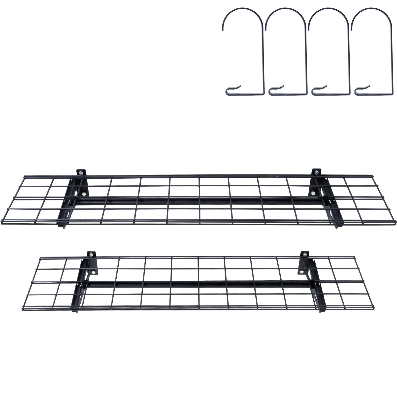 2PCS 4x1 ft Garage Storage Shelving Wall Mounted Heavy Duty Shelves Rack