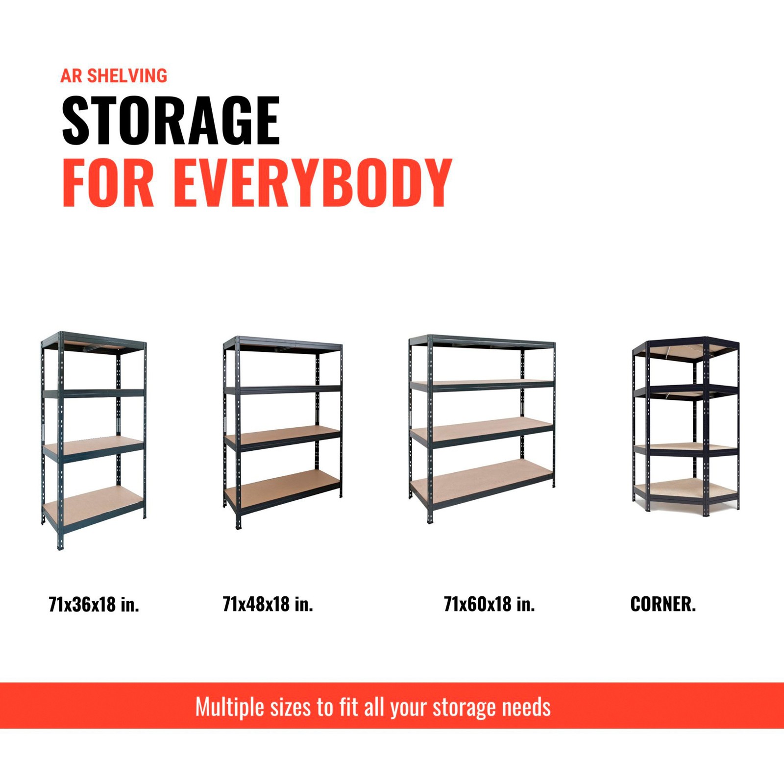 AR Shelving Garage Series Metal Corner Shelf, 24in., 500-Lb. Capacity per Level - Image 2