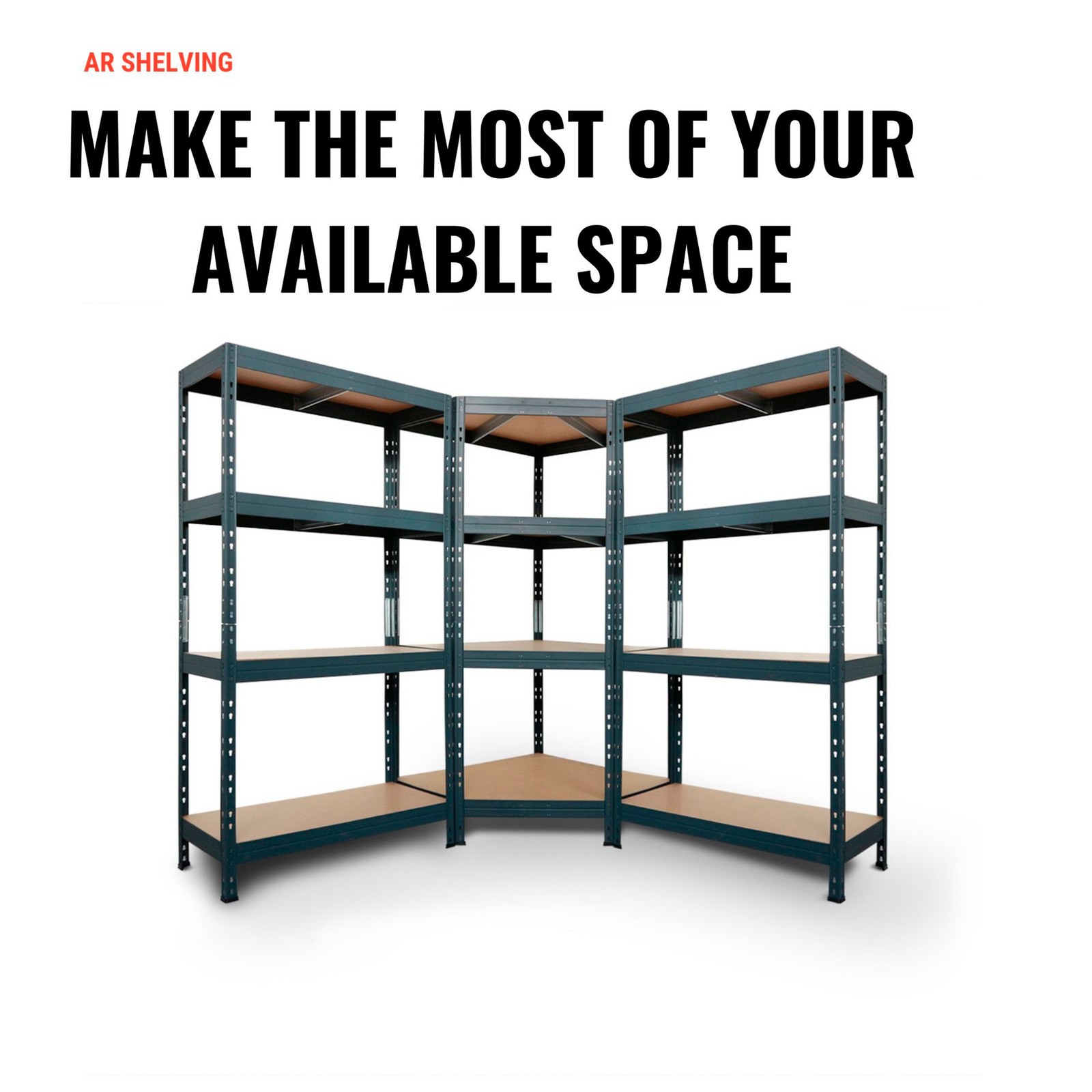 AR Shelving Garage Series Metal Corner Shelf, 24in., 500-Lb. Capacity per Level - Image 4
