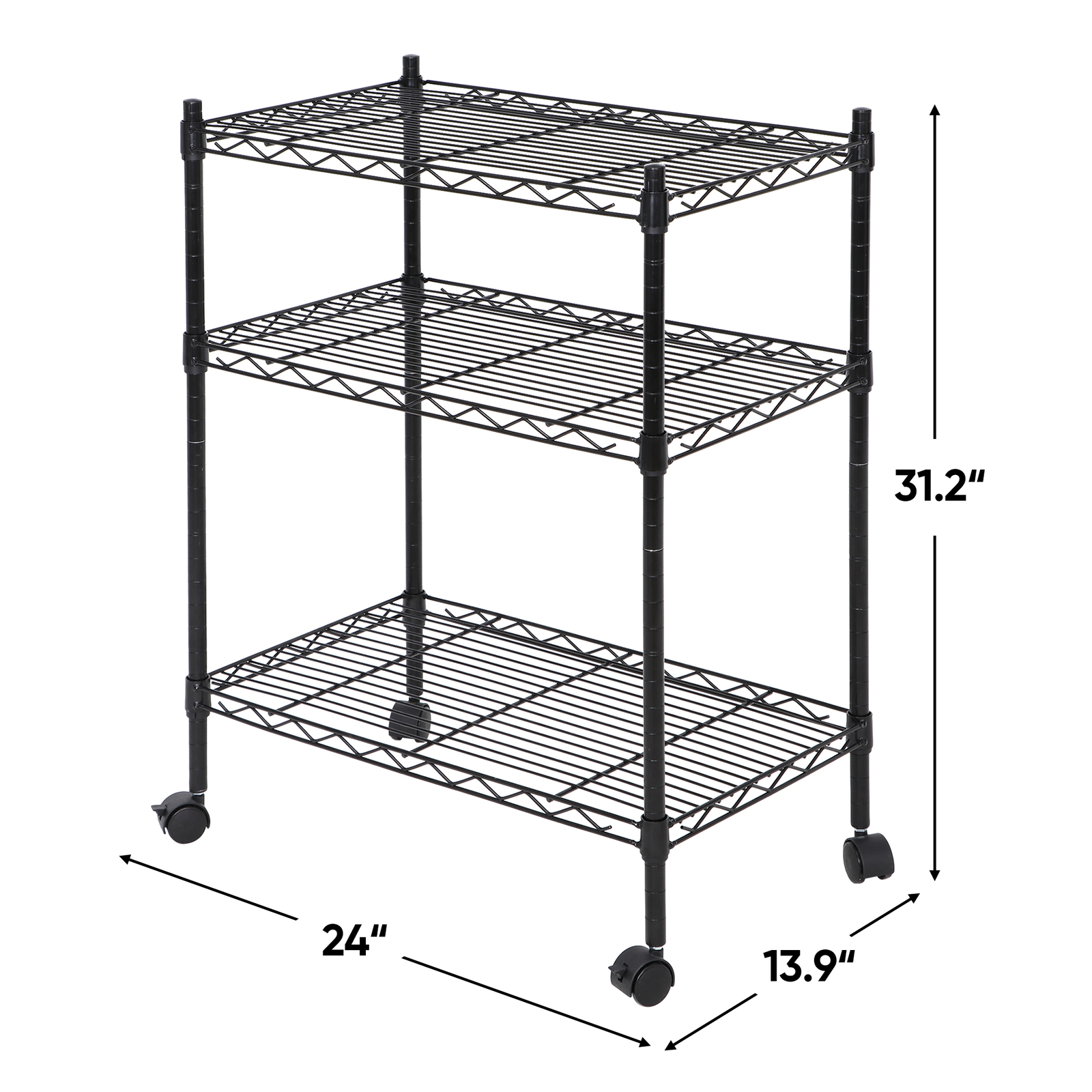 3/4/5-Tier Heavy Duty Storage Wire Shelving Unit for Restaurant Garage Wire Rack - Image 3