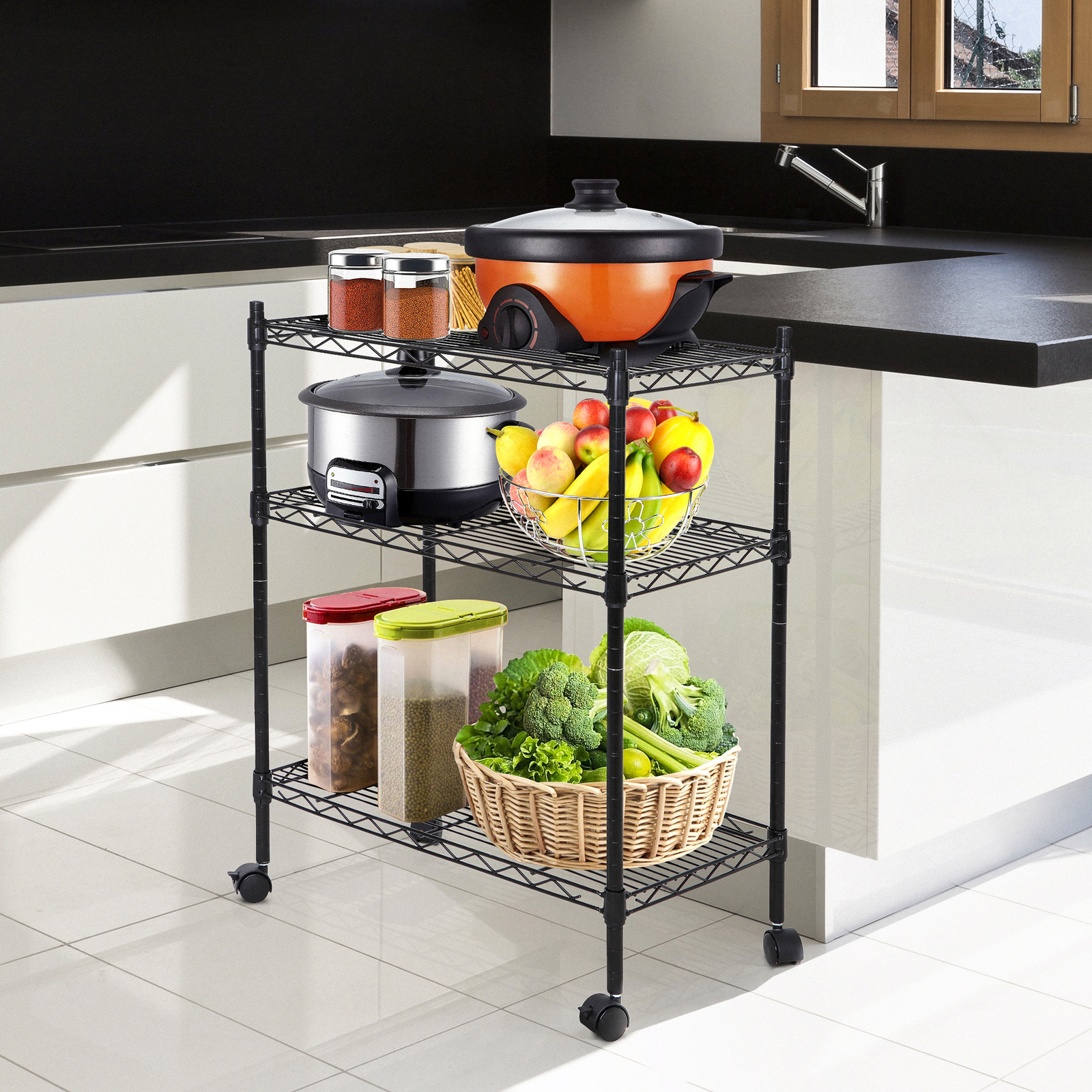 3/4/5-Tier Heavy Duty Storage Wire Shelving Unit for Restaurant Garage Wire Rack - Image 5