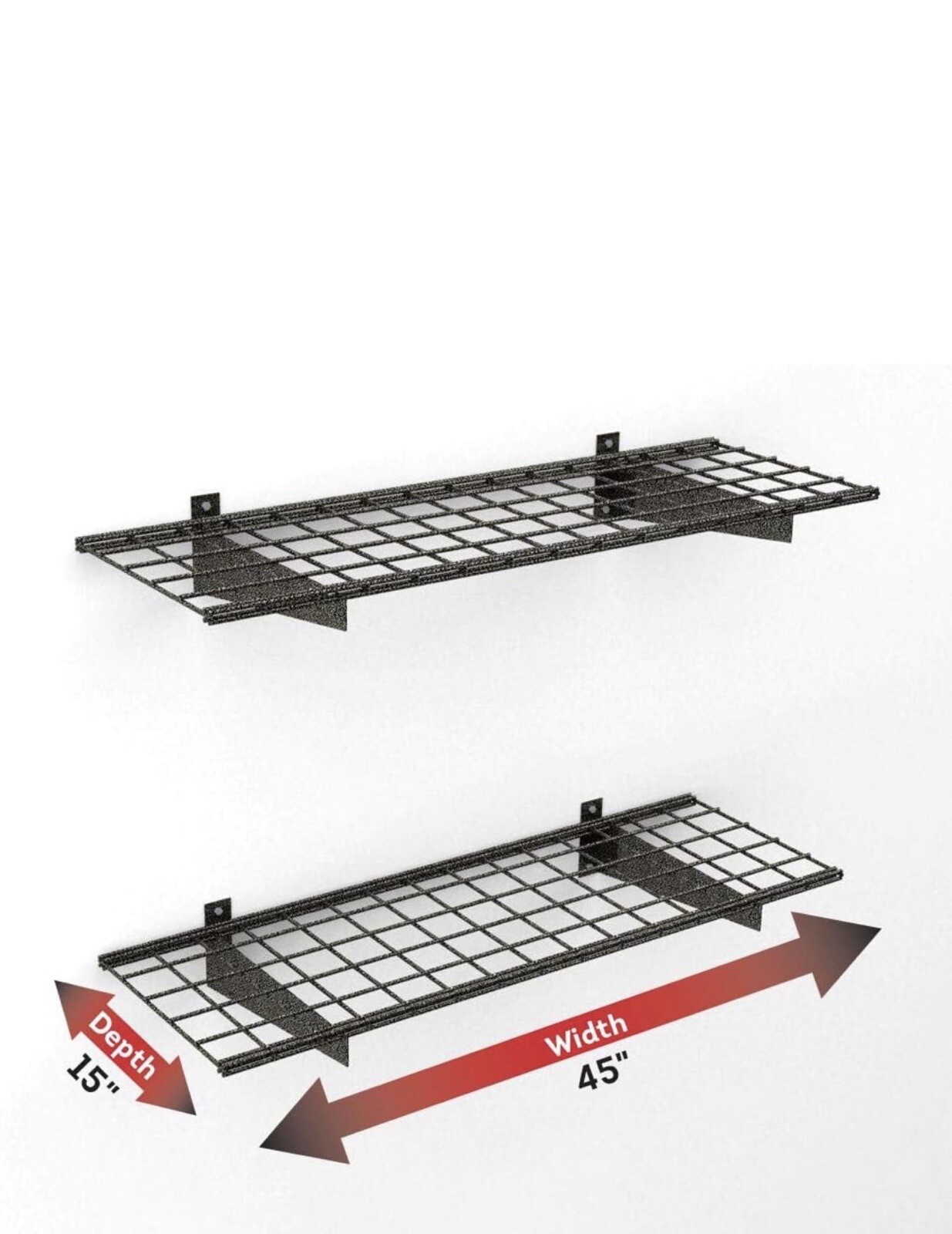 Garage Storage Shelves - Hyloft 2 Pack - Heavy Duty- Wall Mounted Wire Shelves - Image 5