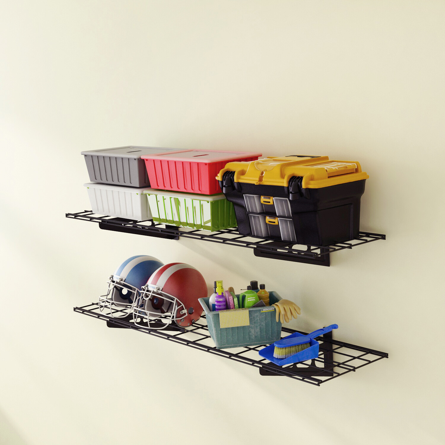 STOREADY 2-Pack 1x4 ft Wall Shelf Garage Storage Rack Wall Mounted Shelves Rack - Image 3