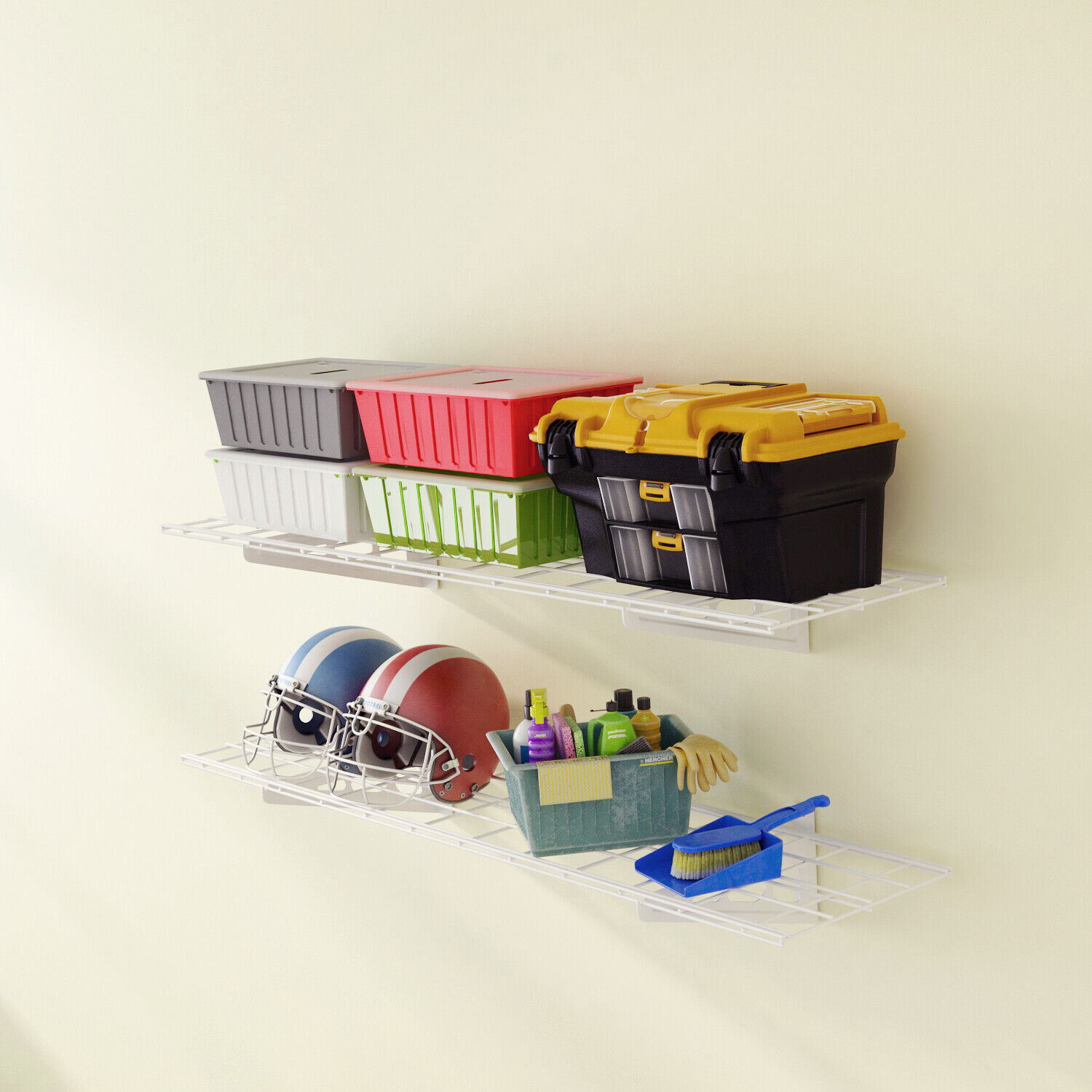 STOREADY 2-Pack 1x4 ft Wall Shelf Garage Storage Rack Wall Mounted Shelves Rack - Image 4