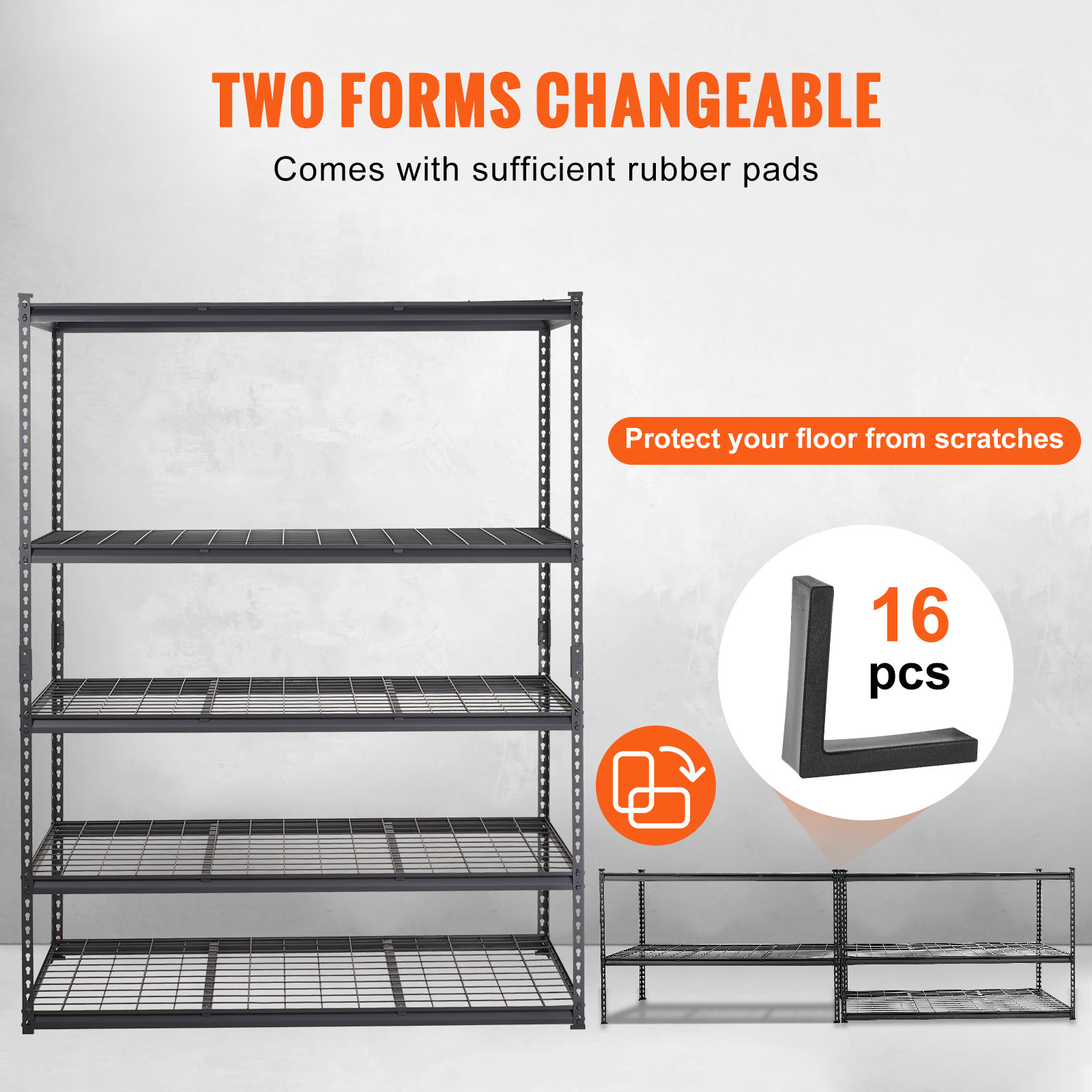 Storage Shelving Unit 24*60*78" Garage Rack 5-Tier Adjustable 2000 lbs Load - Image 5