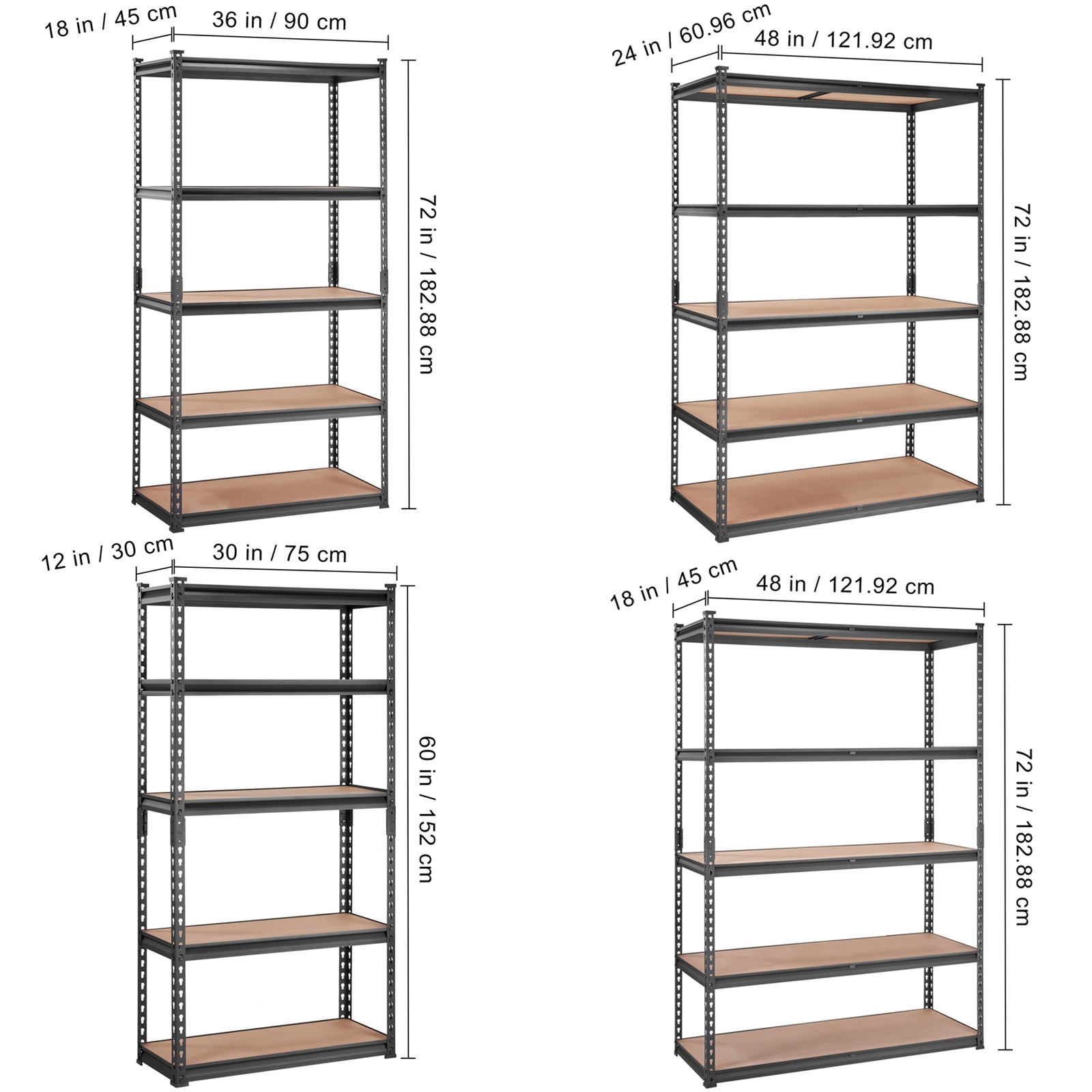 Uimoso Storage Shelving Unit Garage Storage Rack 5-Tier Adjustable 2000 lbs Load - Image 2