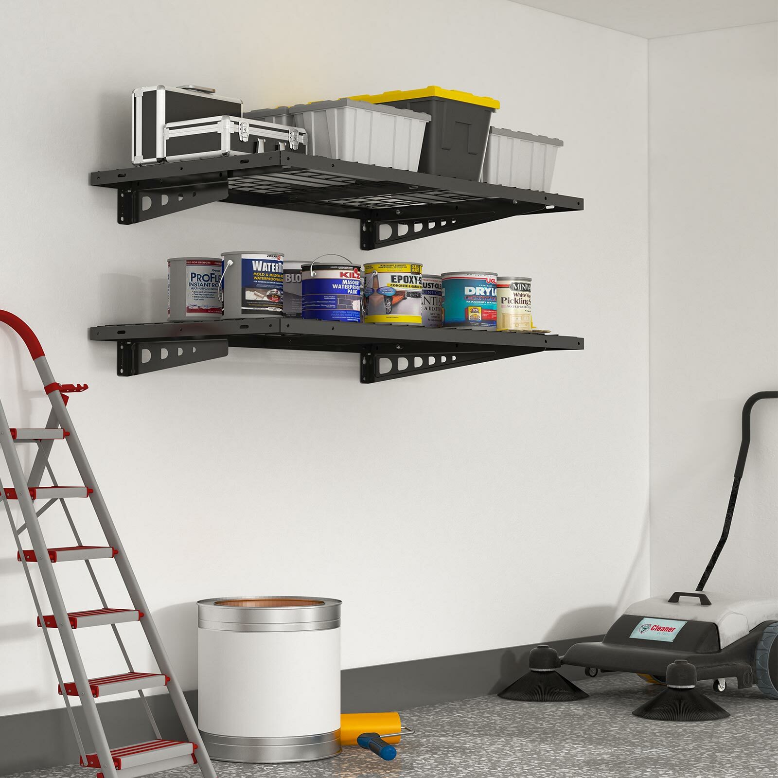 STOREADY 2-Pack Heavy-Duty Steel Garage Wall Shelving Rack, 440 lbs Capacity - Image 3
