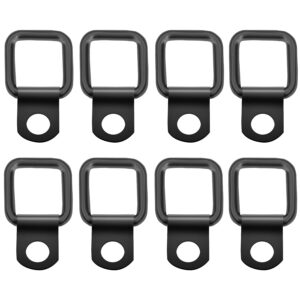 MOEBULB 8pc Black Tie-Down D-Rings for Jeep Wrangler Trunk & Cargo Net