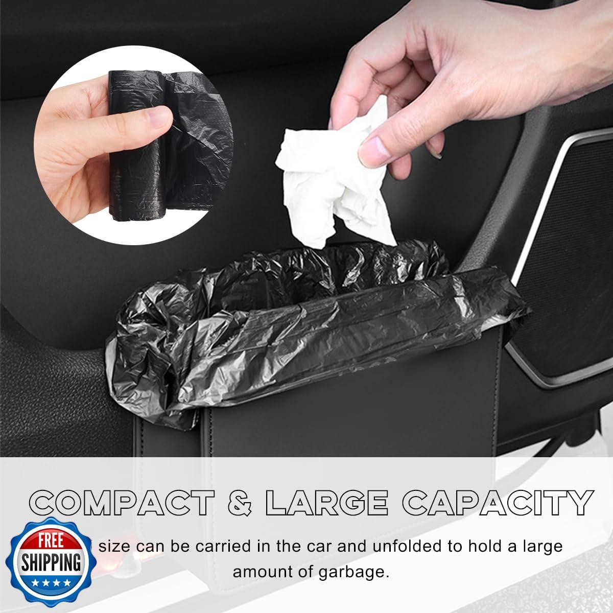 Yourkar Foldable Waterproof Leather Car Garbage Organizer Holder, Automotive - Image 4