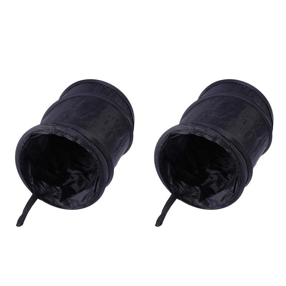 2 Pcs Automotive Garbage Cans Folding Trash Car Storage Organizer