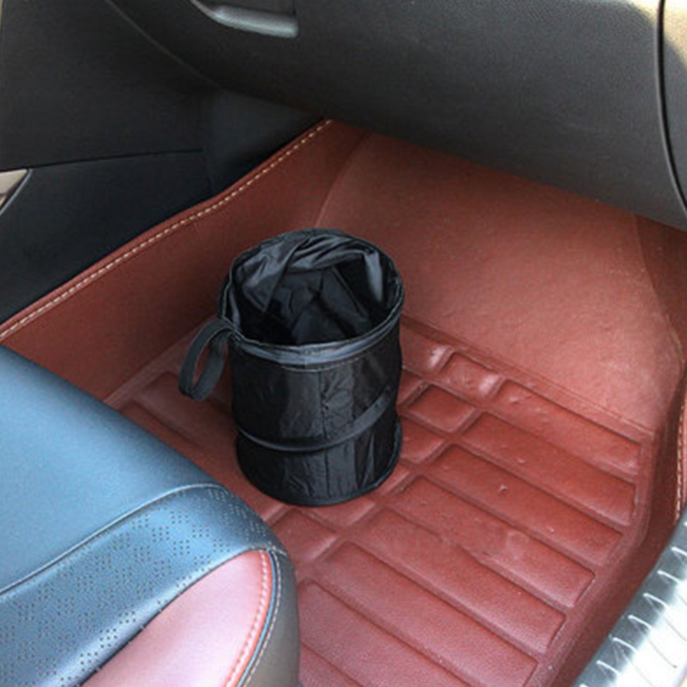 2 Pcs Automotive Garbage Cans Folding Trash Car Storage Organizer - Image 2