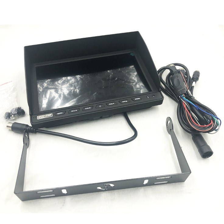 9" Quad Monitor 4CH Video Input Fits CCD CMOS Camera For Truck Caravan Reverse - Image 2