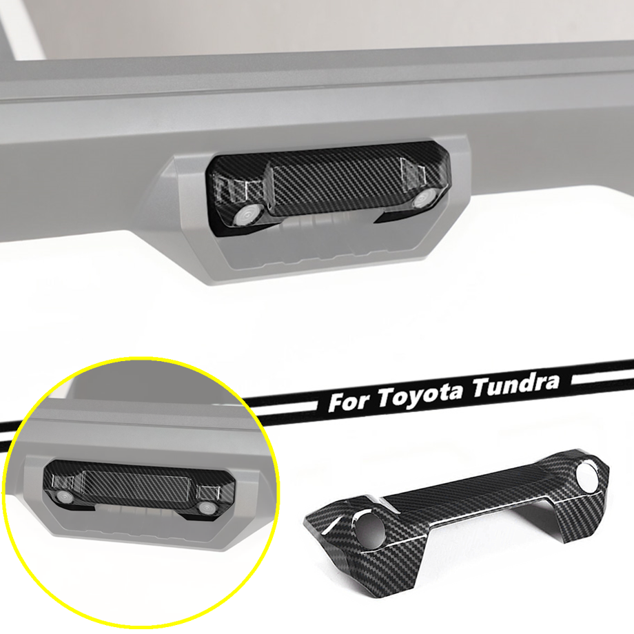 For Toyota Tundra 2022-2025 ABS Carbon Fiber Exterior Tailgate Handle Trim Cover