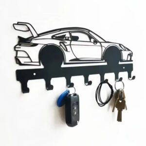 Wall Mounting Automotive Key Hooks Black Metal Car Key Hooks Home Organization