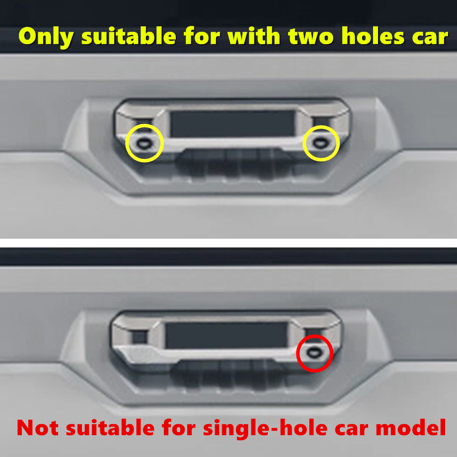 For Toyota Tundra 2022-2025 ABS Carbon Fiber Exterior Tailgate Handle Trim Cover - Image 2