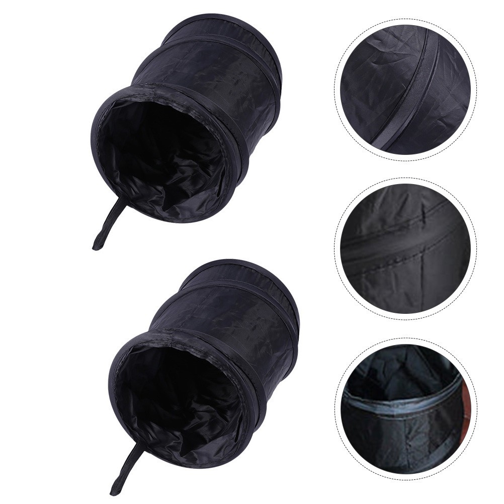 2 Pcs Foldable Car Trash Can Container for Cars Storage Organizer - Image 5