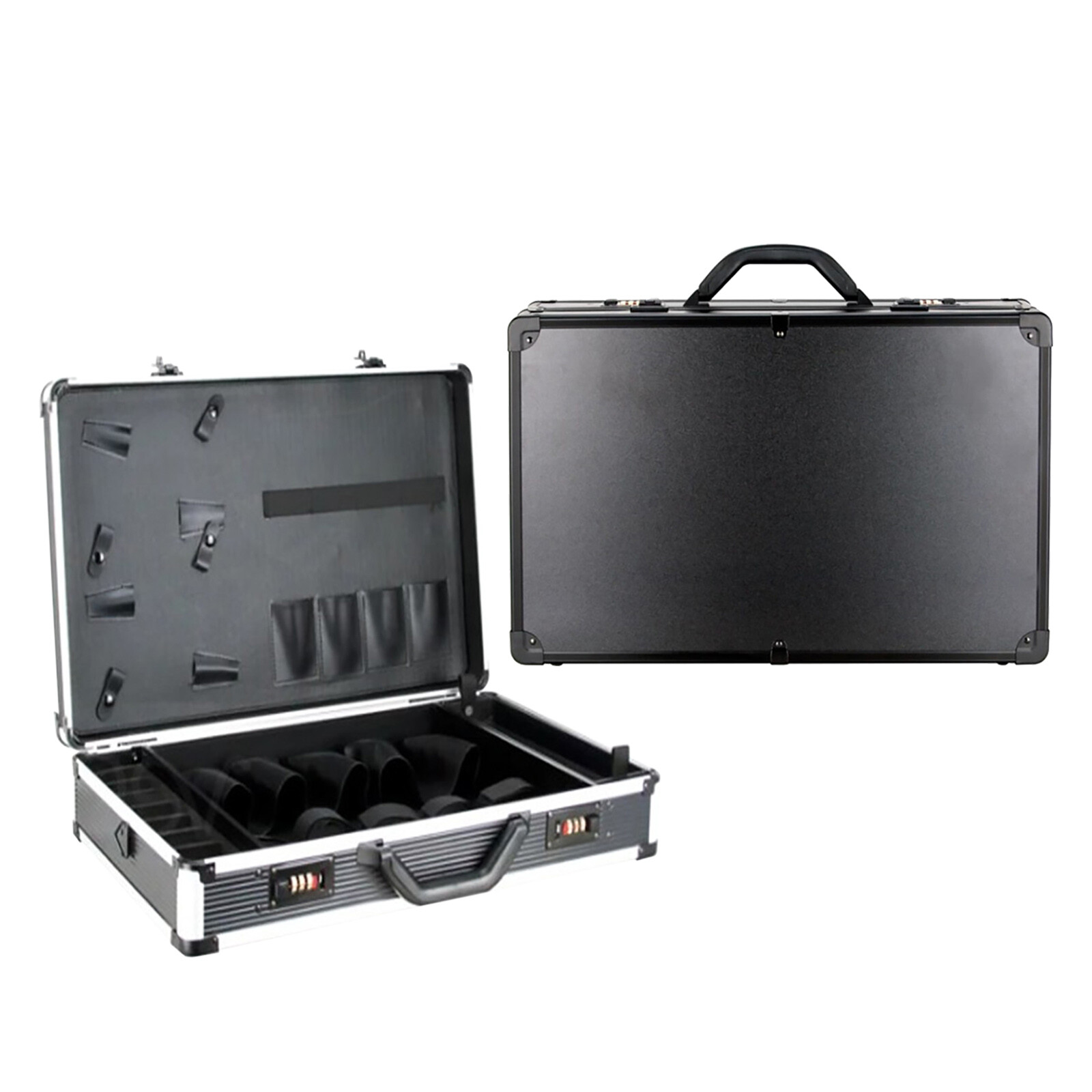Professional Barber Stylist Travel Carry Case Salon Scissor Combs Clipper Box - Image 2