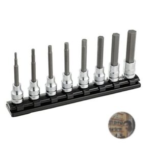 Kohken Z-EAL 9.5mm Hex Bit Socket Rail Set 8pcs Chrome Molybdenum Steel New