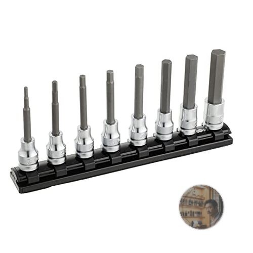 Kohken Z-EAL 9.5mm Hex Bit Socket Rail Set 8pcs Chrome Molybdenum Steel New